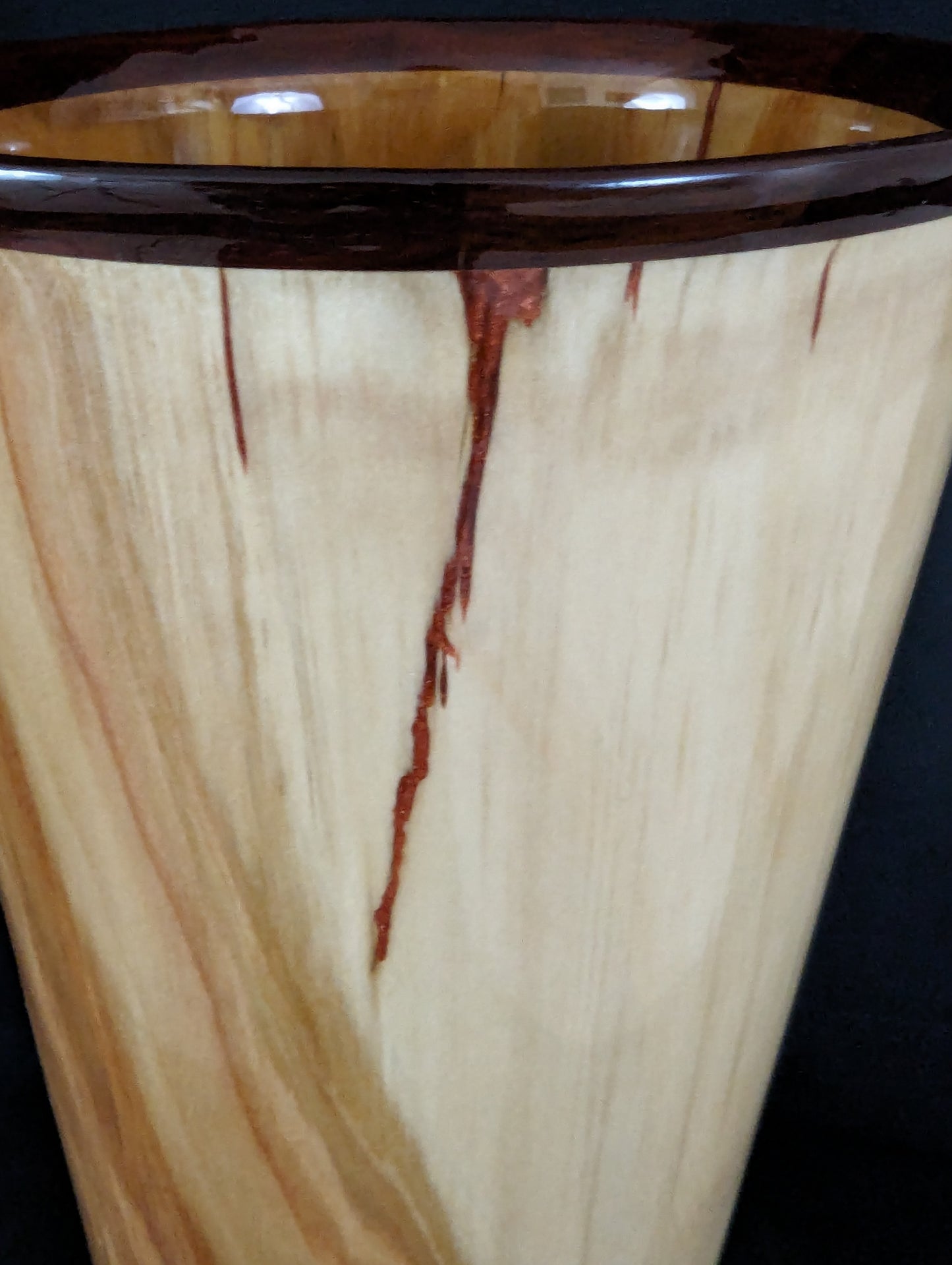 Aspen with Padauk segments copper pigment epoxy
