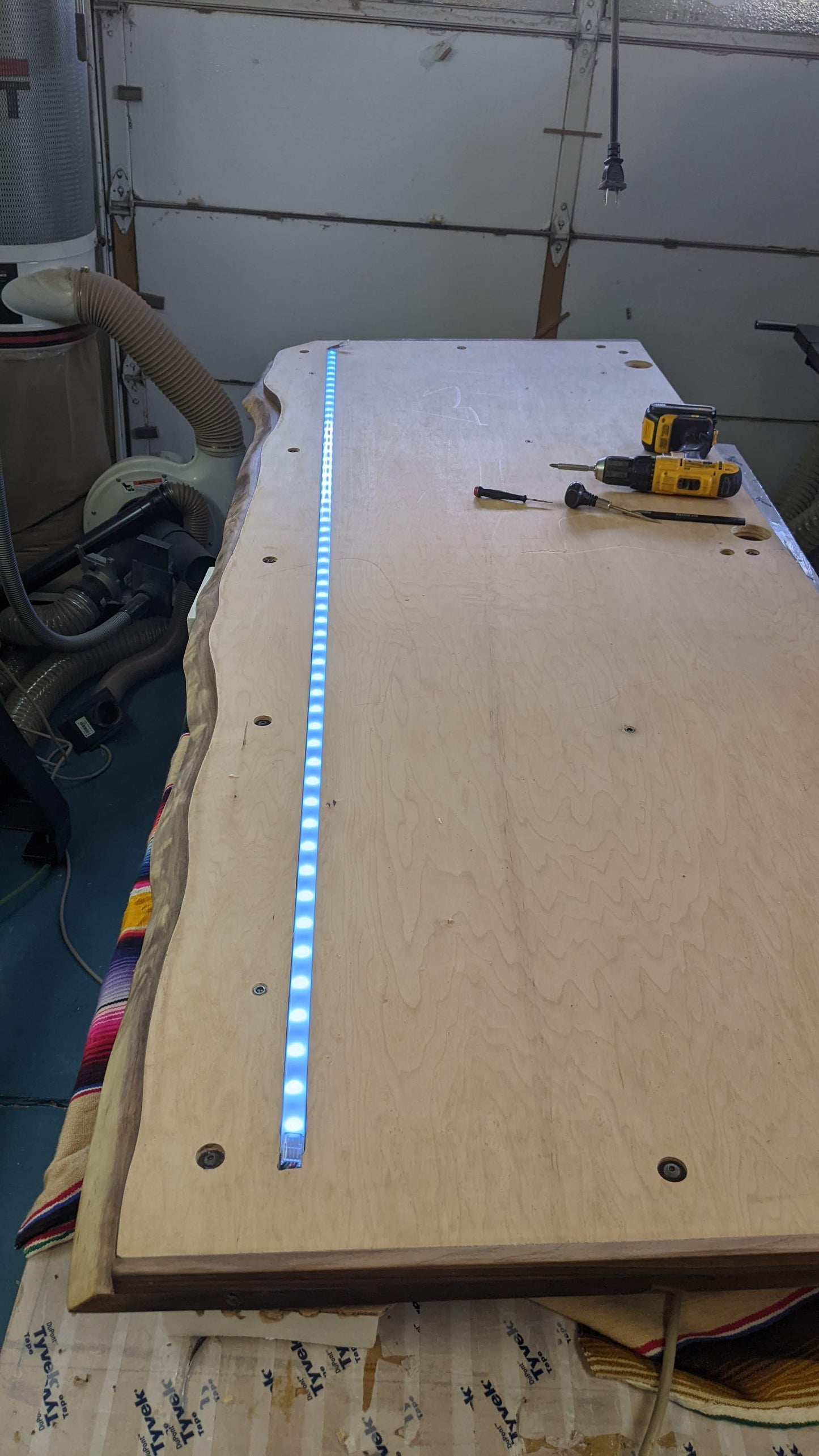 Walnut Desk Power Lift