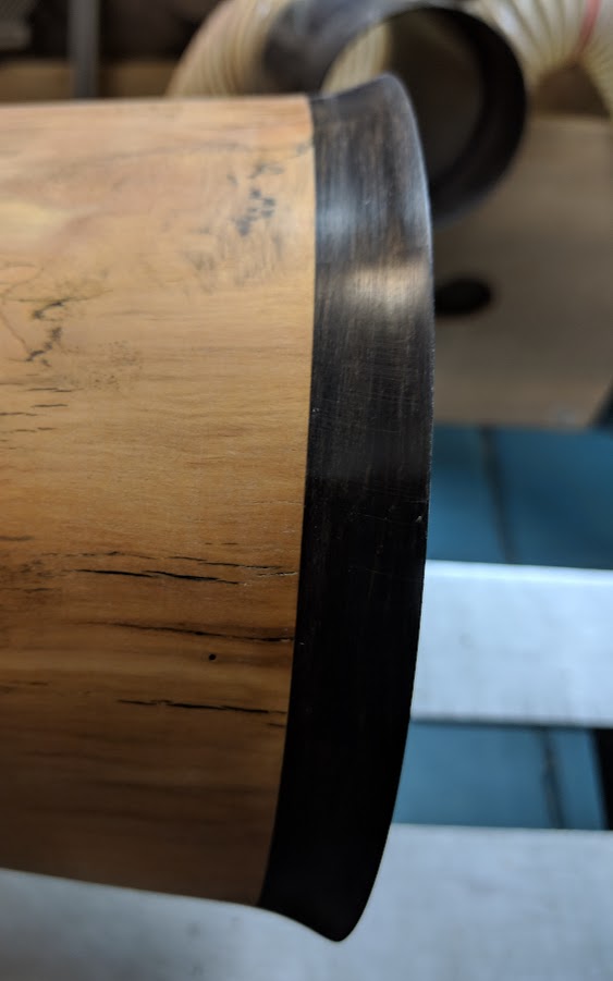 Aspen with ebony segments and black epoxy