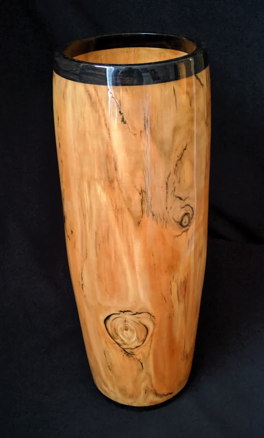 Aspen with ebony segments and black epoxy