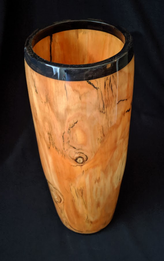 Aspen with ebony segments and black epoxy