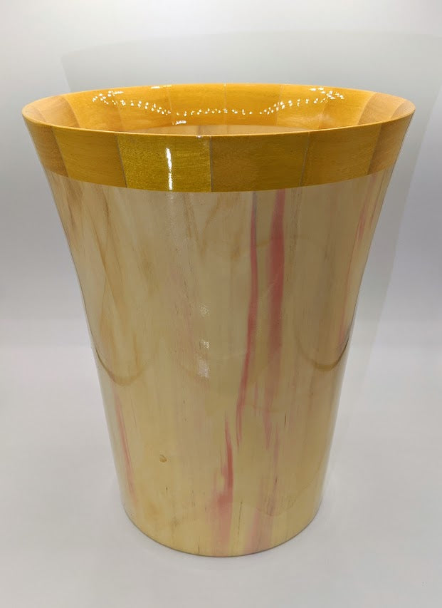 Aspen and Yellow Heart Segments with White laminate inlay