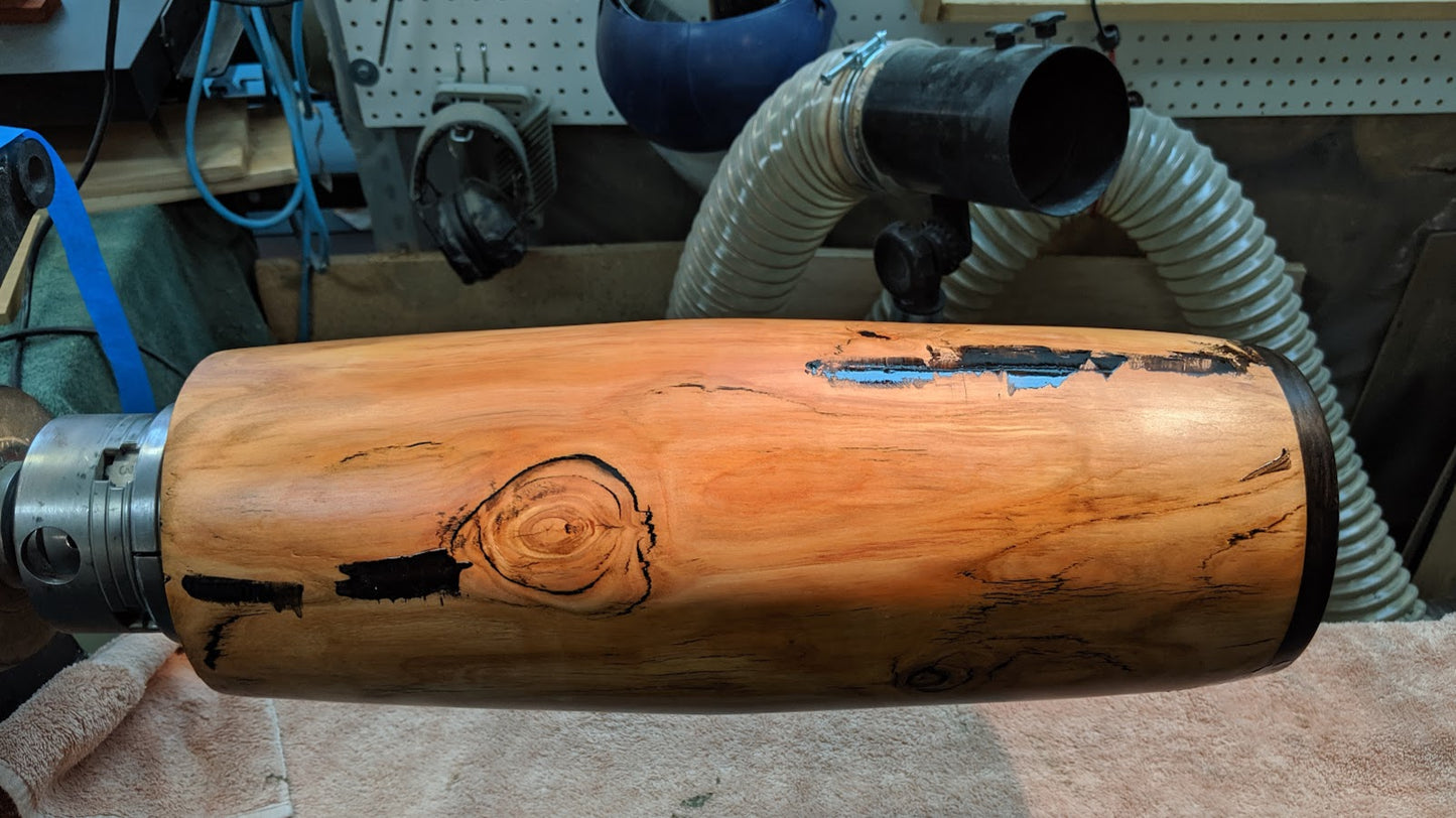Aspen with ebony segments and black epoxy