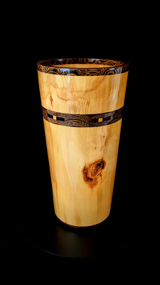 Aspen Vessel with Wenge  and Yellowheart Segments