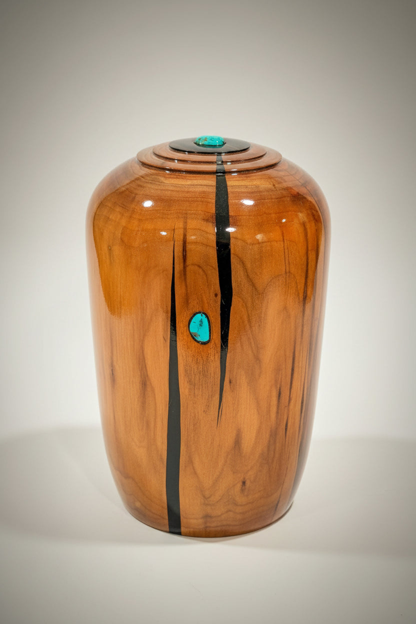 Colorado Black Walnut with Turquoise Urn