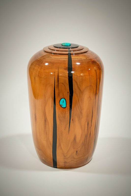 Colorado Black Walnut with Turquoise Urn