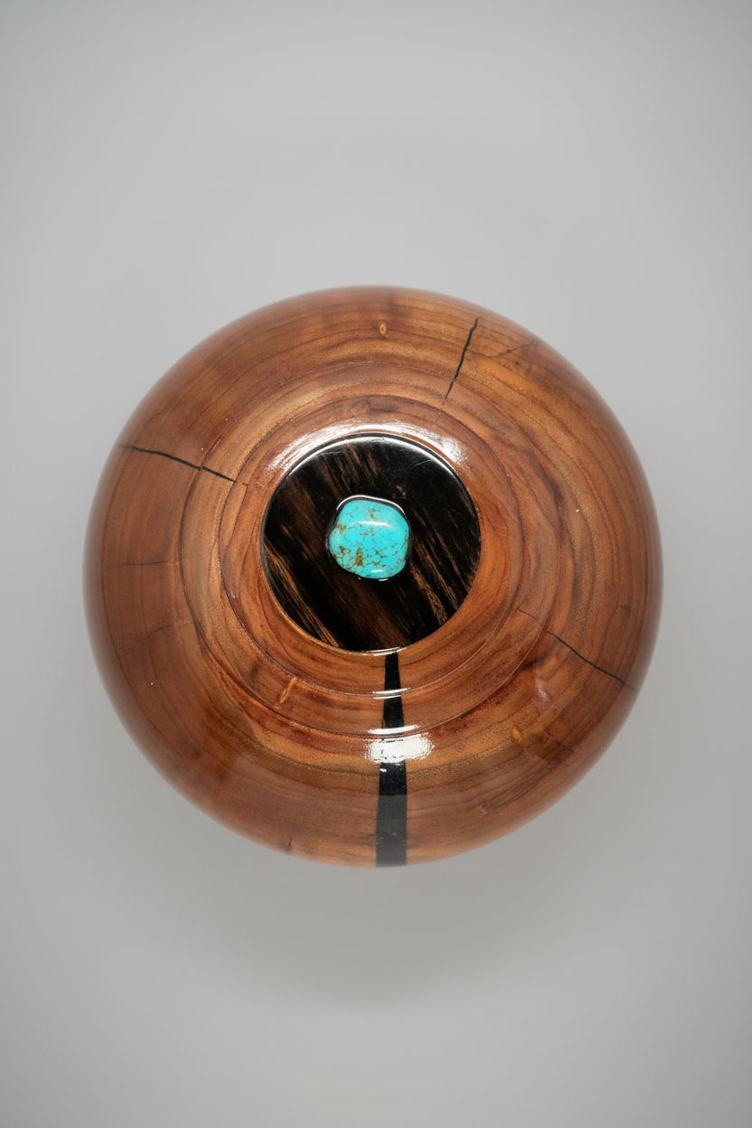 Colorado Black Walnut with Turquoise Urn