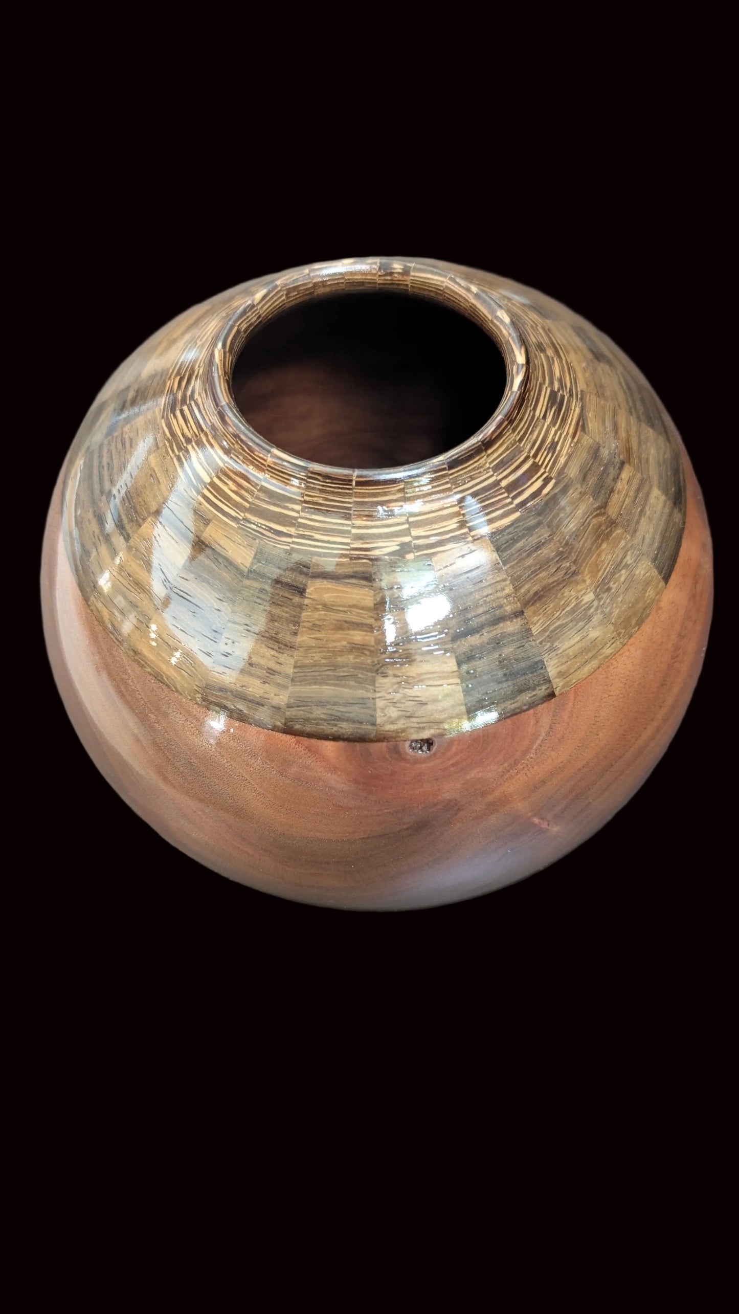 Walnut with wendge segments