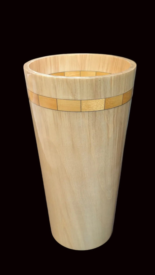 Aspen Vessel with Yellowheart Segments