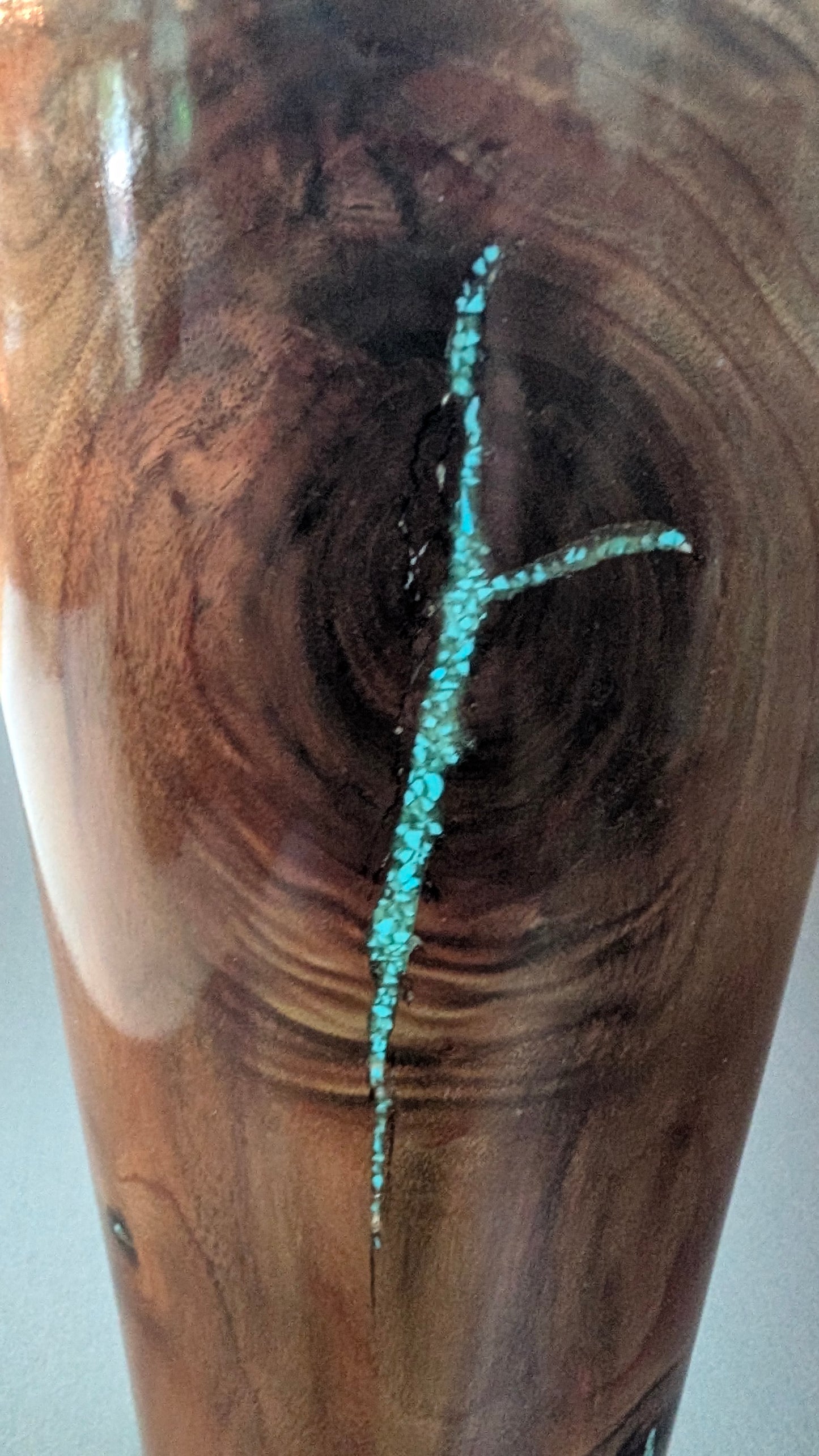 Walnut, turquoise and deer antler