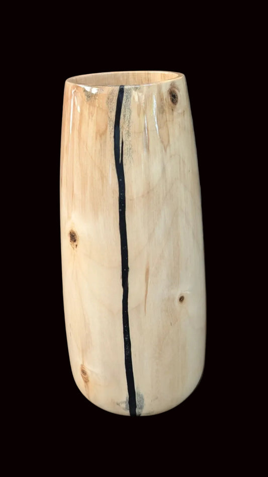 Colorado Maple Vessel with Black Epoxy Inlay