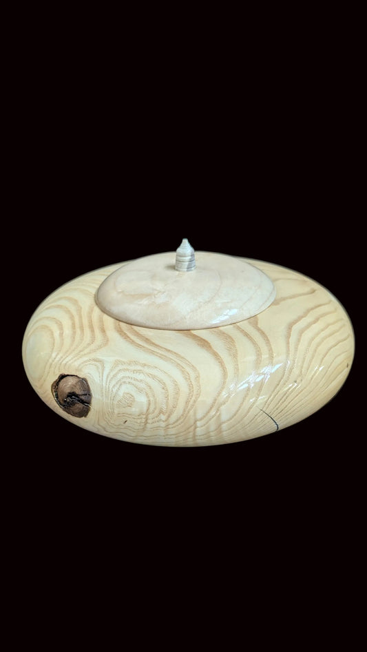 Colorado Maple Cache Bowl with Deer Antler