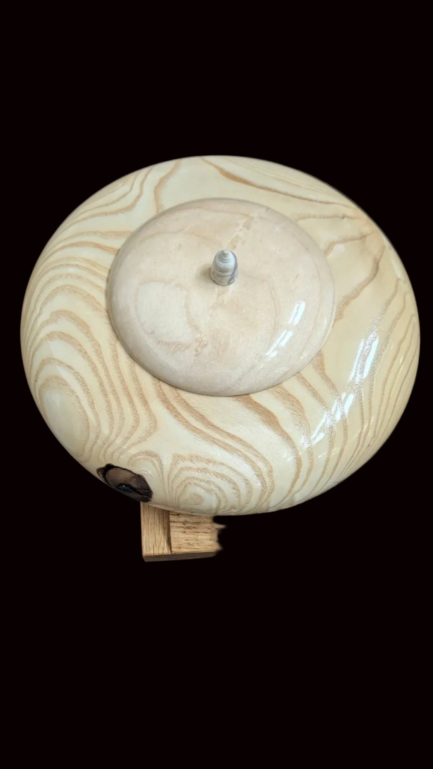 Maple Cache Bowl with Deer Antler