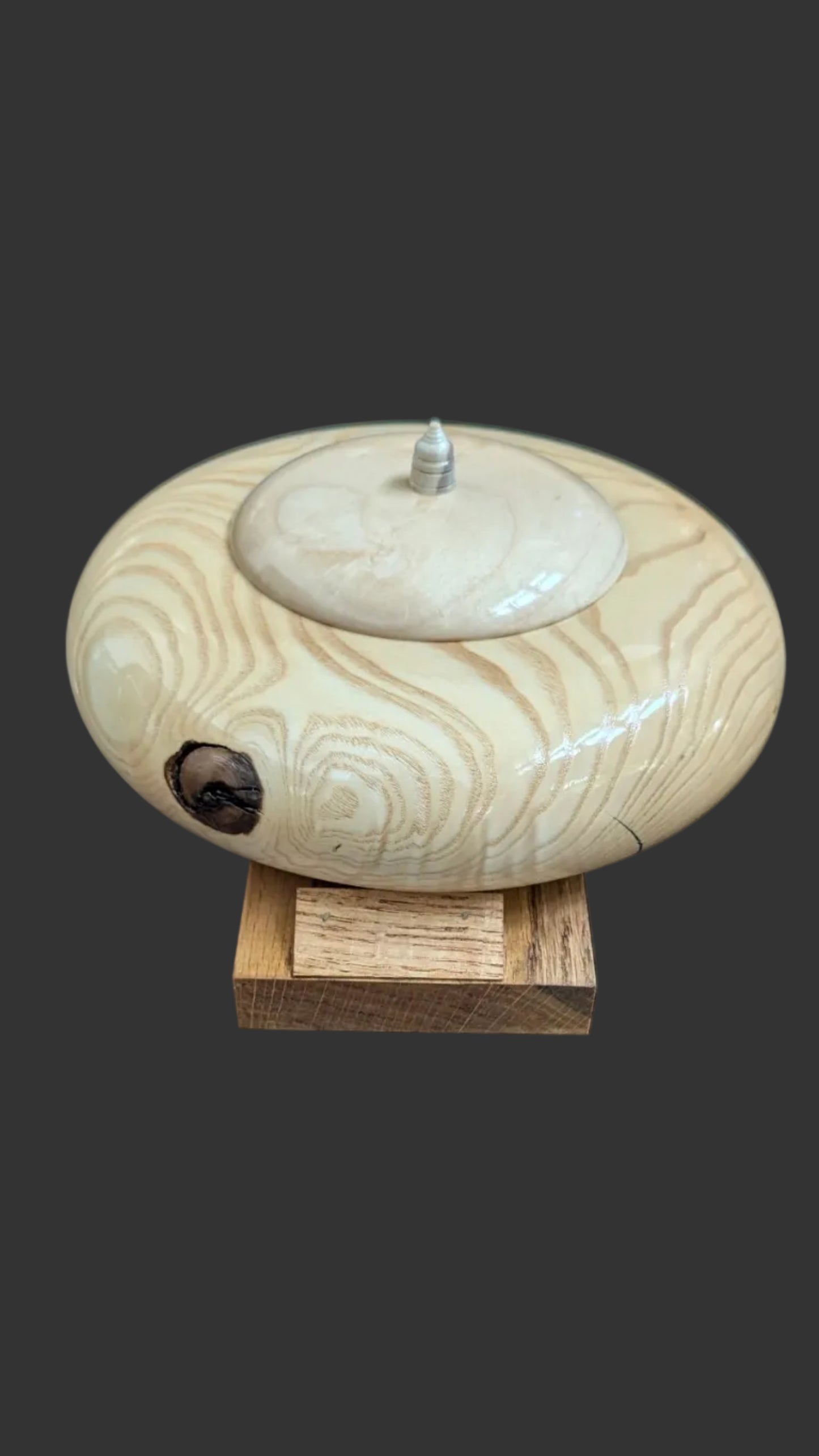 Maple Cache Bowl with Deer Antler