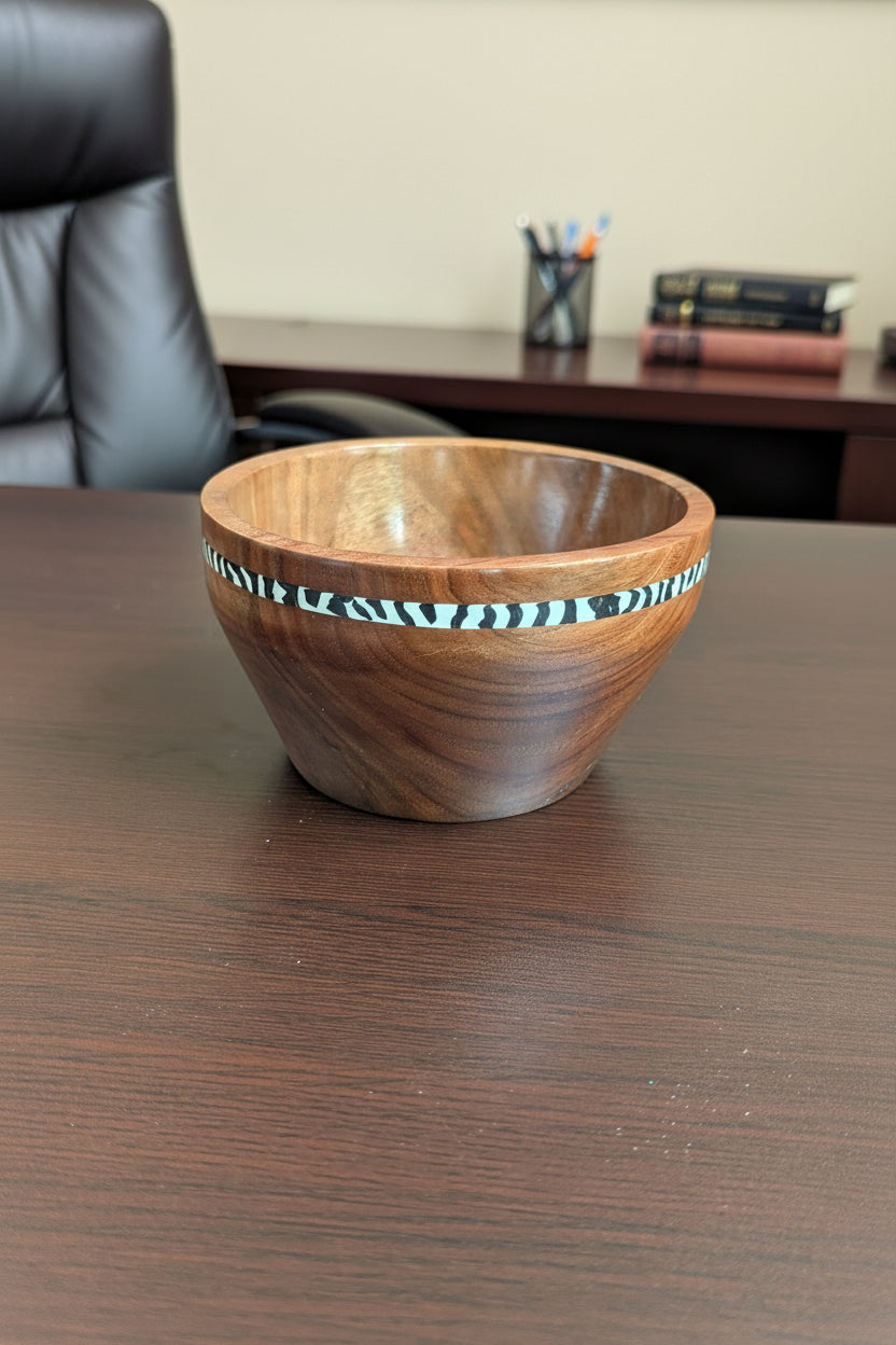 Walnut Bowl with Milliput Inlay