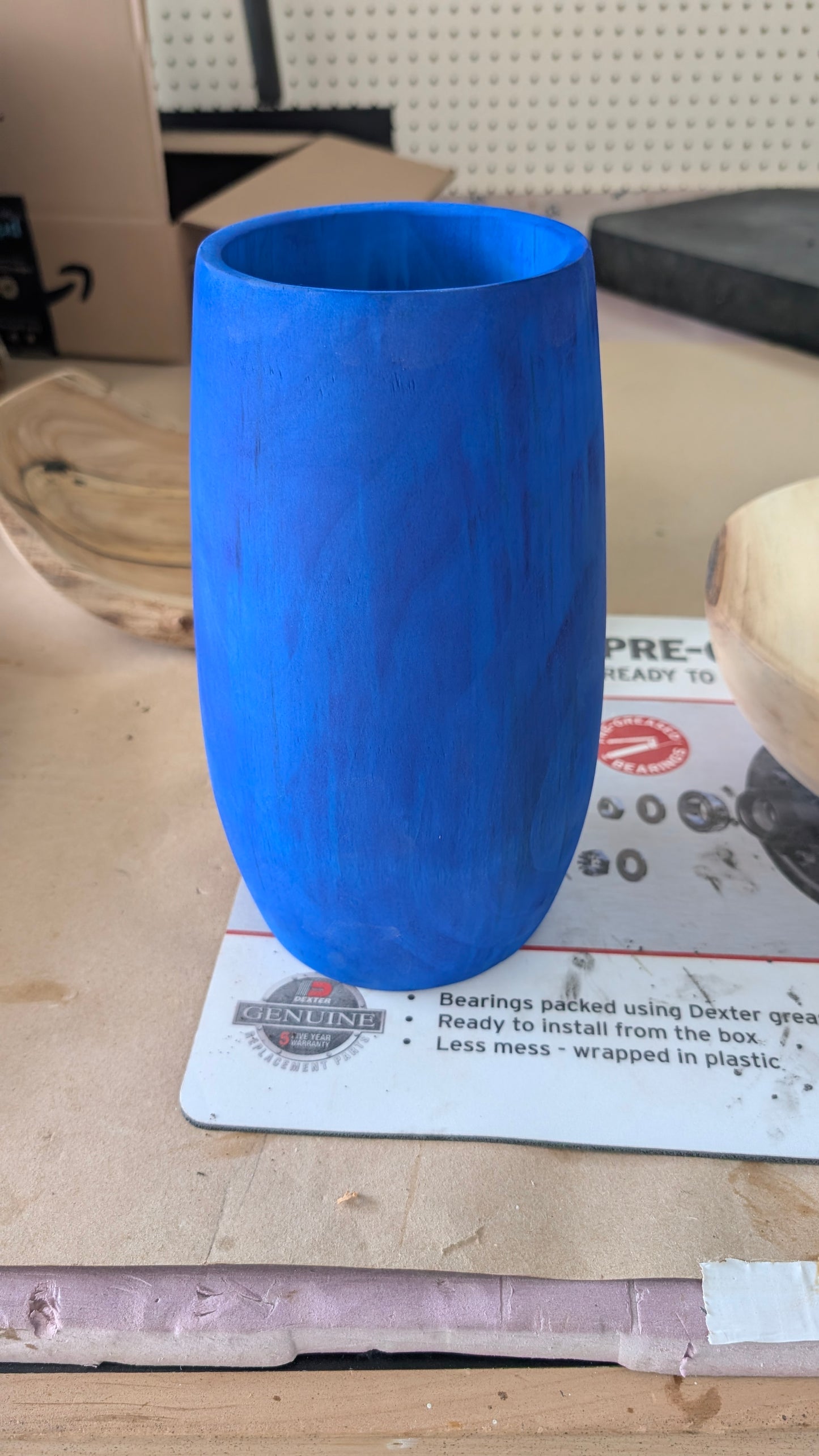Aspen Vessel with Blue Tint "Ocean Cave"