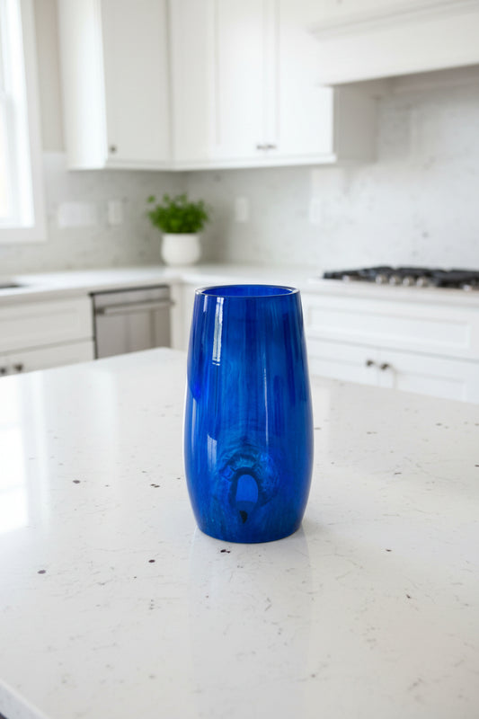 Aspen Vessel with Blue Tint "Ocean Cave"