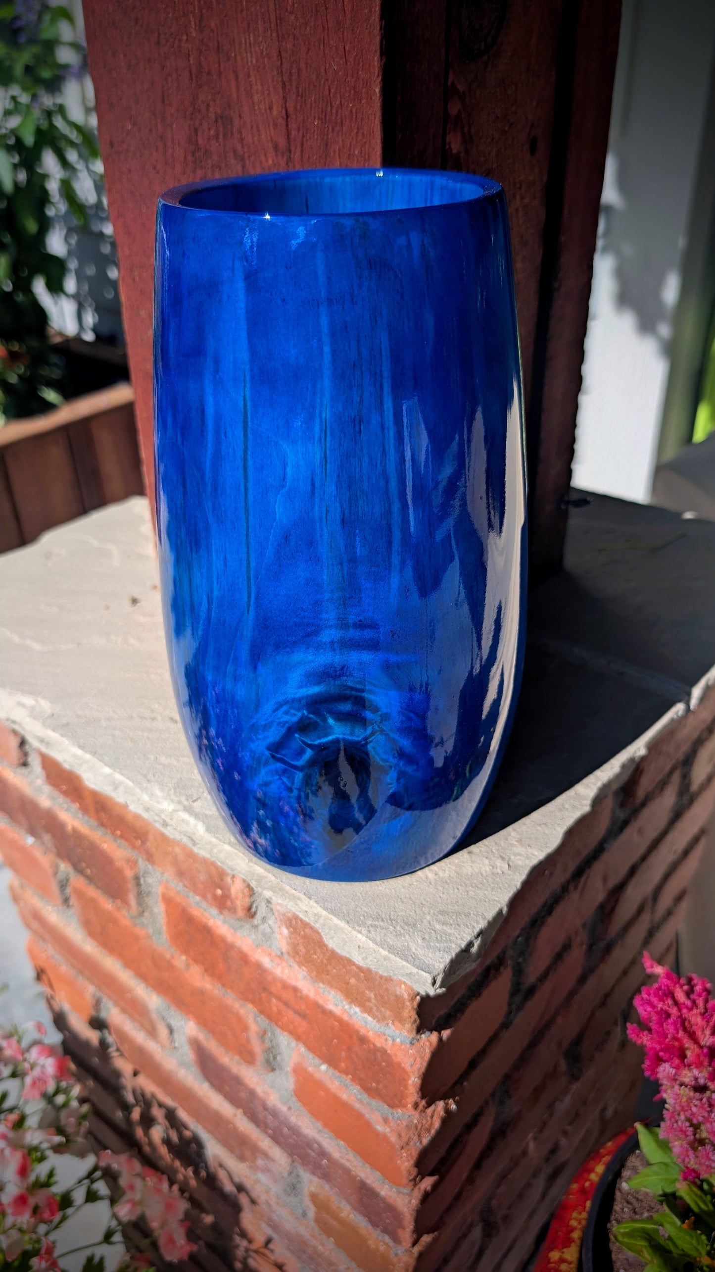 Aspen Vessel with Blue Tint "Ocean Cave"