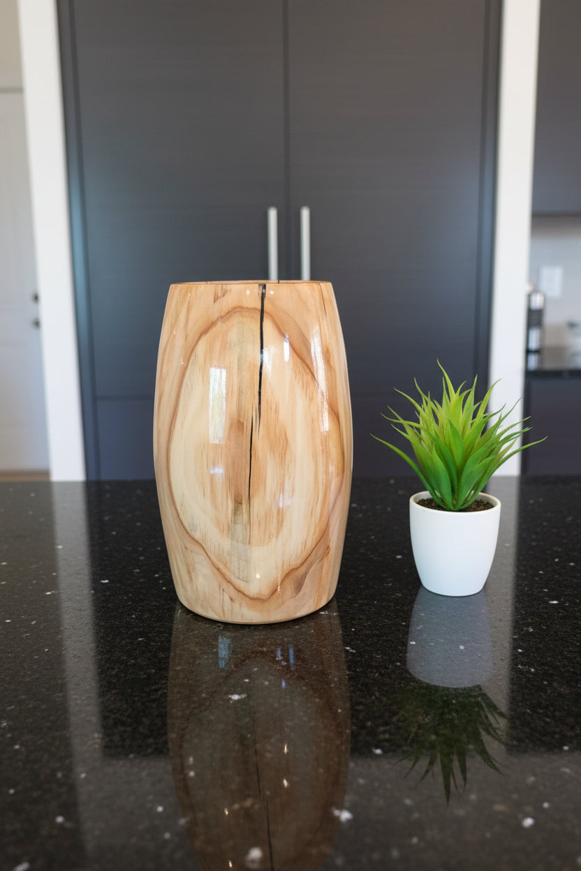 Aspen Vessel with Black Epoxy 13.25"x8"