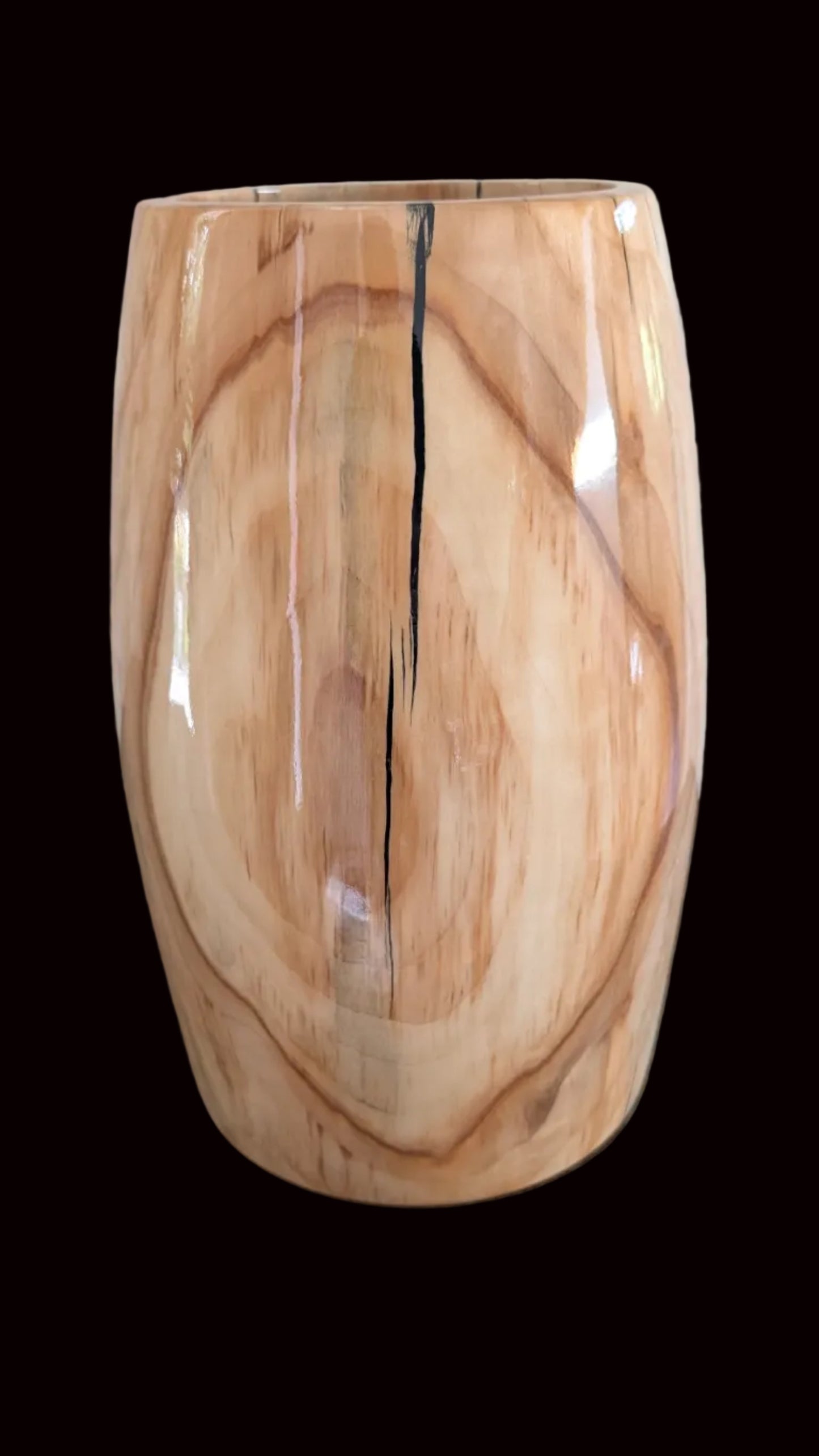 Aspen Vessel with Black Epoxy 13.25"x8"
