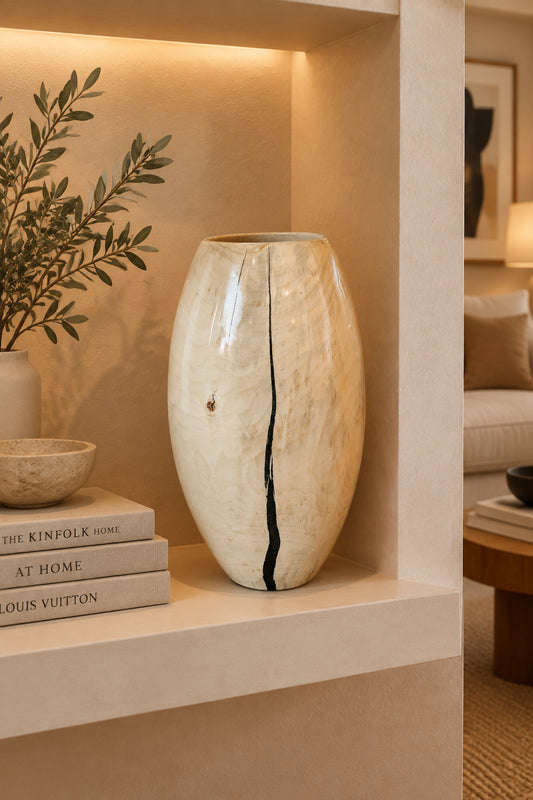 Aspen Vessel with Black Epoxy 12x6.75