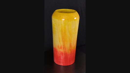 Aspen vessel, stained with yellow and red dyes