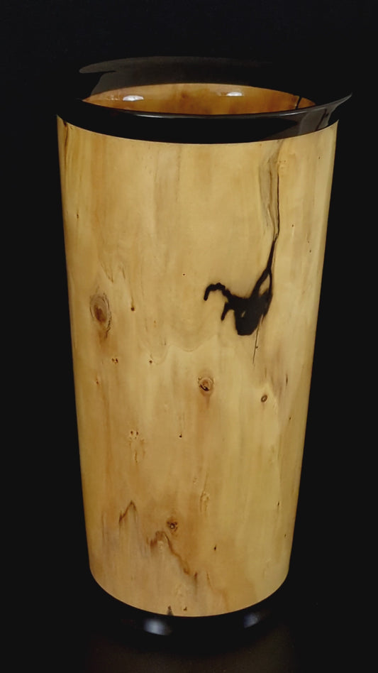 Willow with ebony segments and black epoxy