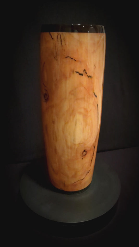 Aspen with ebony segments and black epoxy