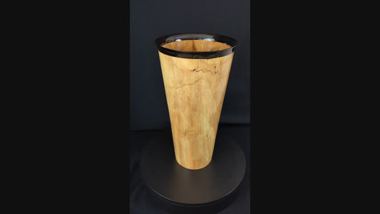 Aspen with ebony segments and black epoxy